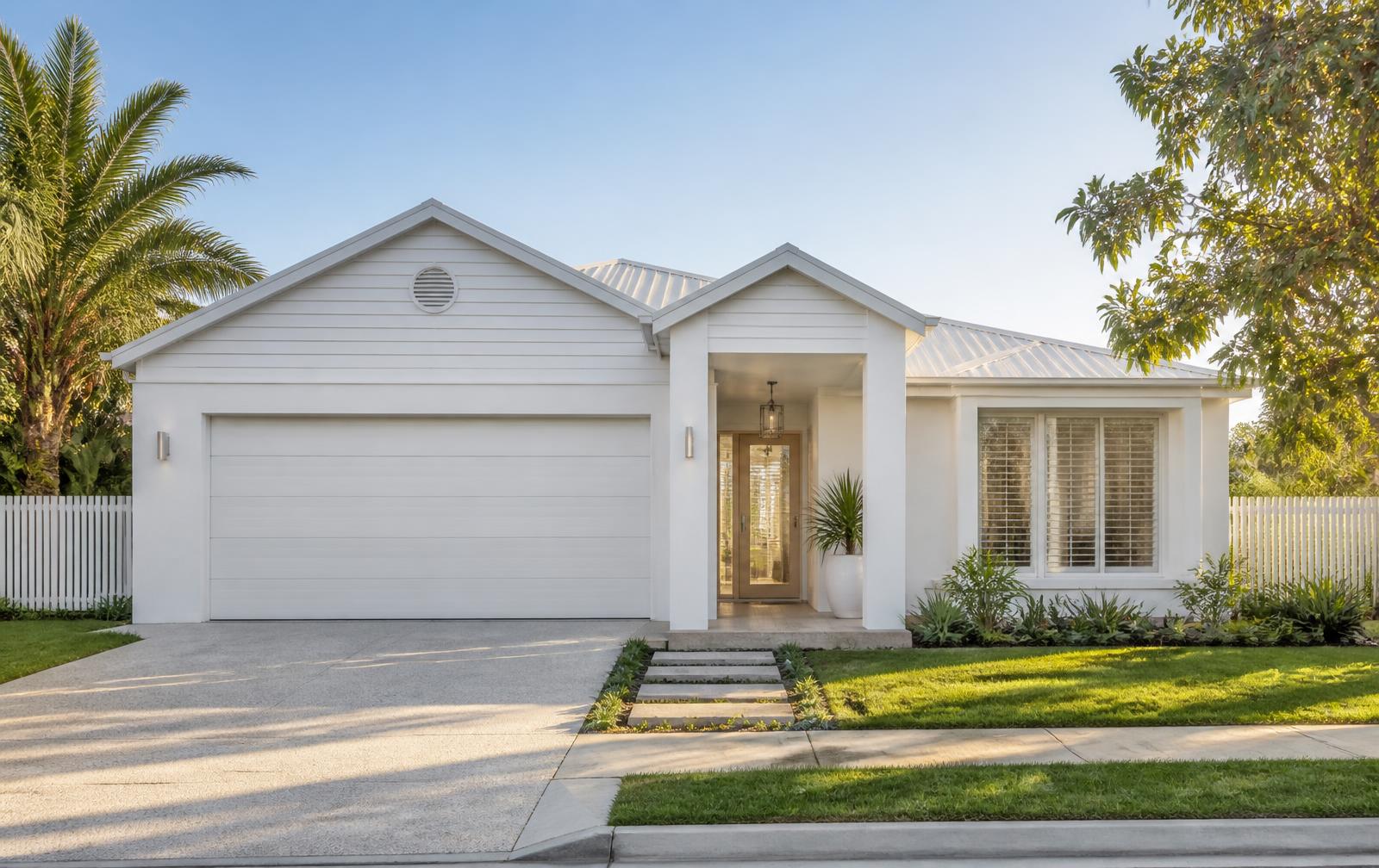 Completed coastal home on Bribie Island