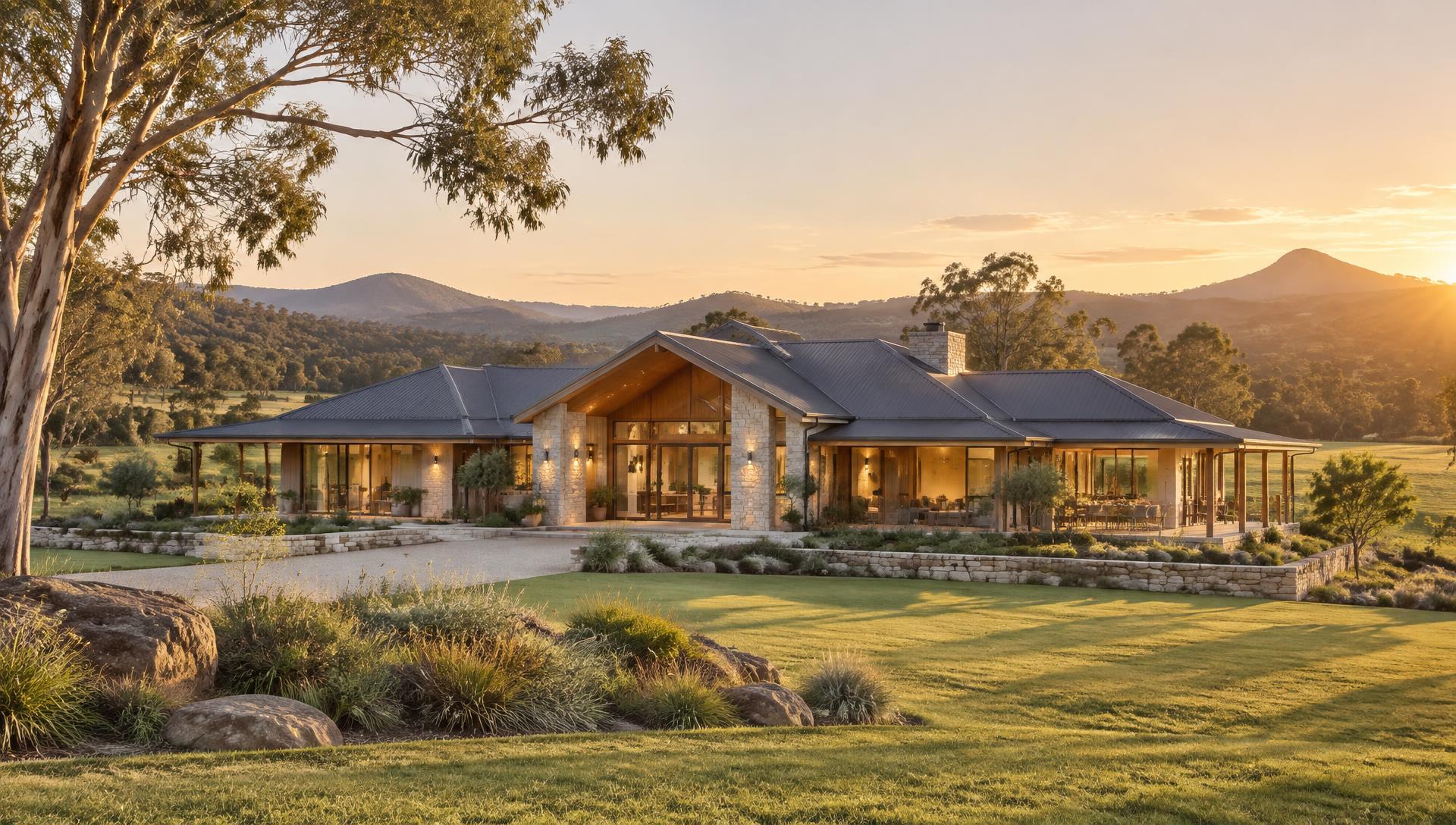 Contemporary acreage home among gum trees in rural South East Queensland